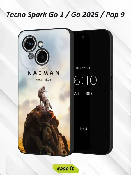 Case it Чехол на Tecno Spark Go 1 Go 2025 Pop 9с принтом NAIMAN
