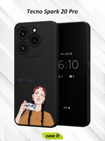 Case it Чехол на Tecno Spark 20 Proс принтом Kazakh Girls