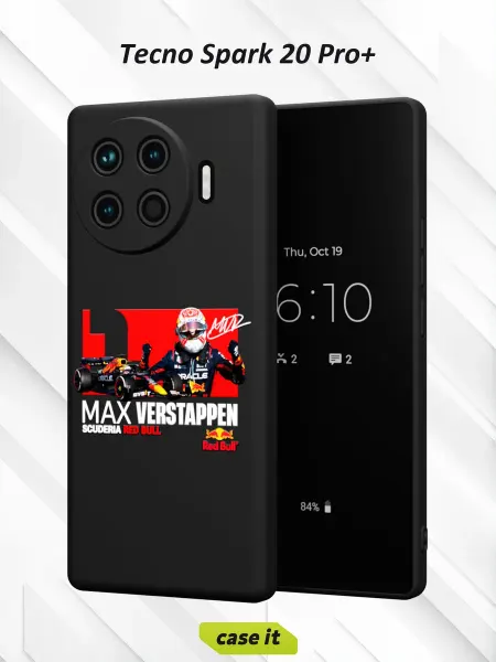 Case it Чехол на Tecno Spark 20 Pro +с принтом Max Verstappen
