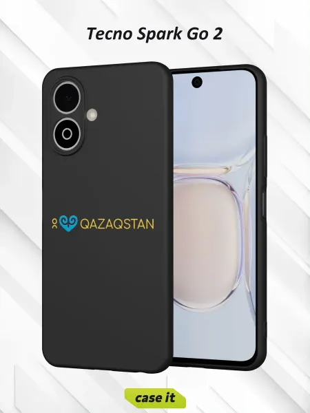 Case it Чехол на Tecno Spark Go 2с принтом Я люблю Казахстан