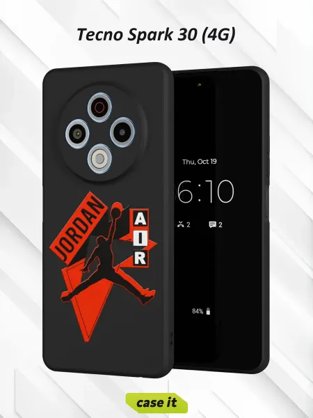 Case it Чехол на Tecno Spark 30 4Gс принтом Jordan