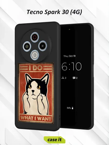 Case it Чехол на Tecno Spark 30 4Gс принтом I do what I want