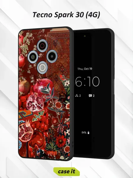 Case it Чехол на Tecno Spark 30 4Gс принтом Гранат