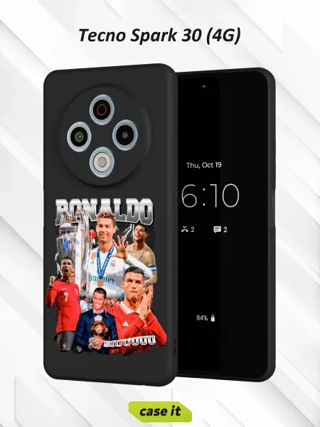 Case it Чехол на Tecno Spark 30 4Gс принтом Криштиану Роналду