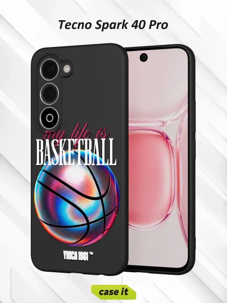 Case it Чехол на Tecno Spark 40 Proс принтом BASKETBBALL