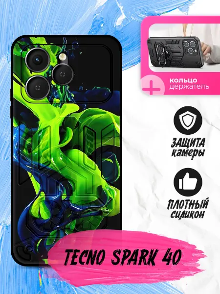 Joker Mobile Чехол для Tecno Spark 40 с кольцом противоударный