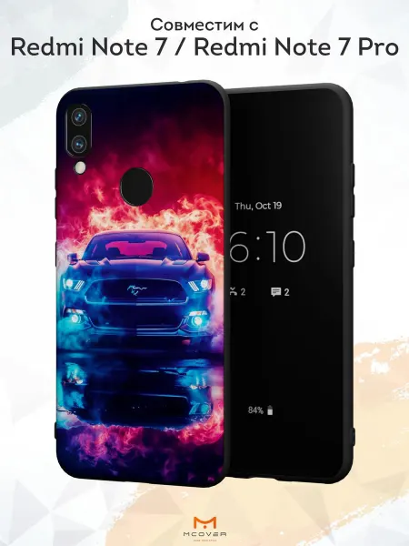 Мобилиус Чехол на Xiaomi Redmi Note 7 с принтом Ford Mustang