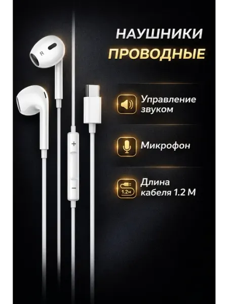 MK365 Наушники проводные Type-C с микрофоном