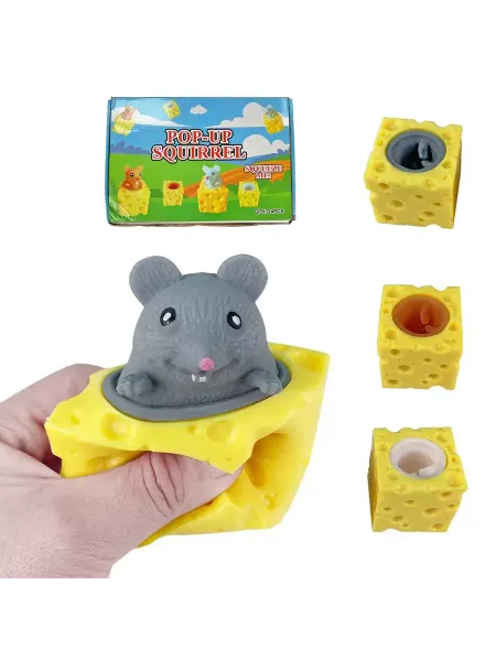 ZHORYA Игрушка мышка в сыре антистресс 4,7 х 4,7см