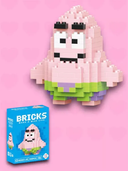 MOC BLOCK Конструктор 3D миниблок Патрик фигурка набор 166 деталей