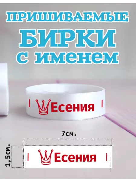 Пришиваемые ленты для одежды детские именные Есения