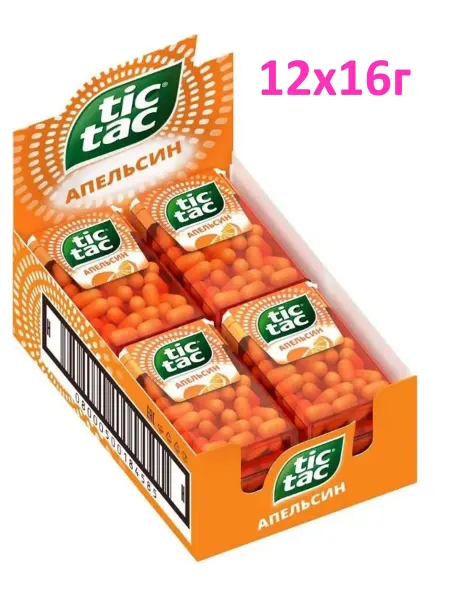 Драже Tic Tac со вкусом апельсина, 16 г
