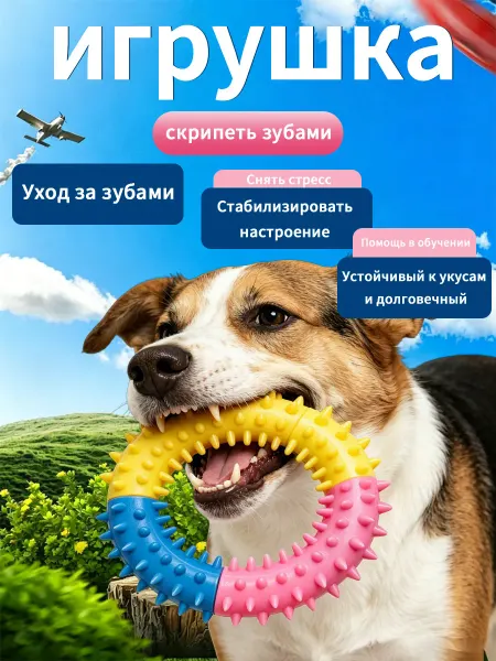 ARVIDEN Игрушка для собак кольцо с шипами，Игрушка для собак