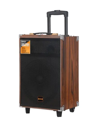 Караоке колонка B-Q12, 50 Вт, Bluetooth, с микрофоном, на колёсиках
