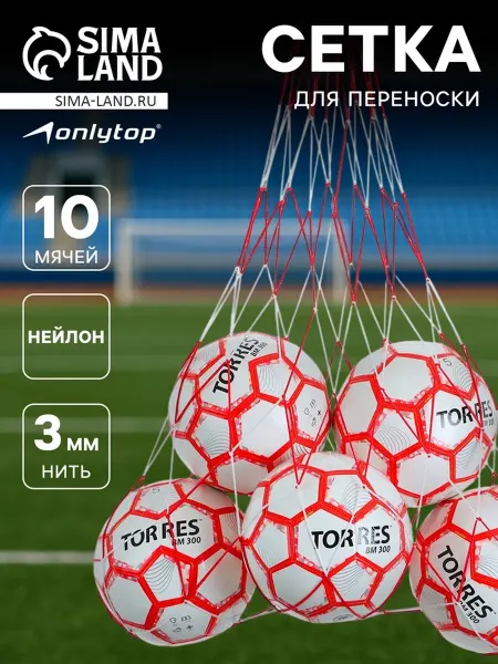 Нет бренда Сетка для переноски спортивных мячей 3 мм