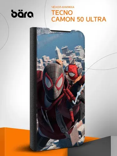 Чехол на Tecno Camon 50 Ultra / Техно Камон 50 Ультра Человек-Паук с котом