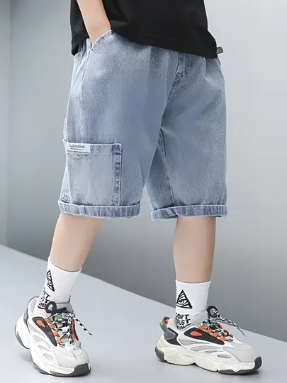 Джинсовые шорты для мальчиков детские denim шорты карго 110–170