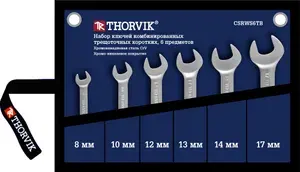 THORVIK Набор ключей гаечных комбинированных 6 пр. 8-17 мм