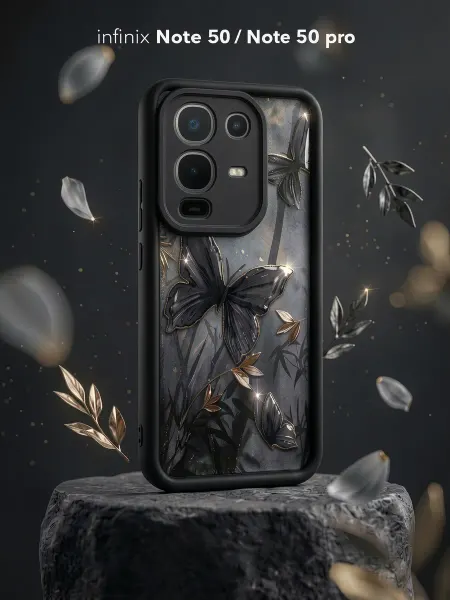ЧЕХОЛБЕРИ Чехол с бабочками на Infinix Note 50, Infinix Note 50 Pro