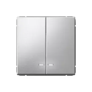 Systeme Electric Выключатель двухклавишный алюминий ArtGallery 1 штука