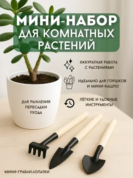 TELEGEI 1 Садовый набор мини грабли, лопатка для комнатных растений