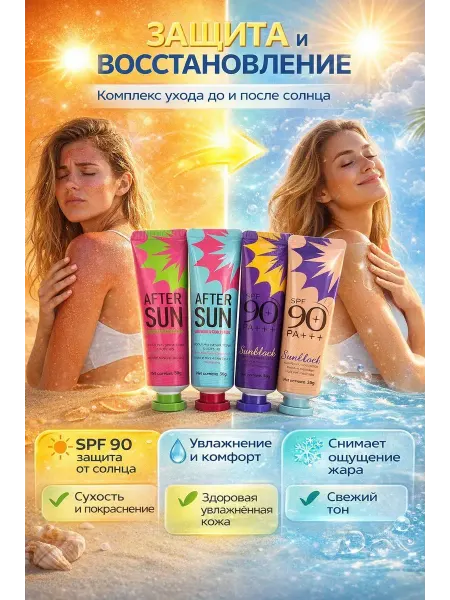 СД25 Набор солнцезащитный крем для лица 50 spf от пигментации