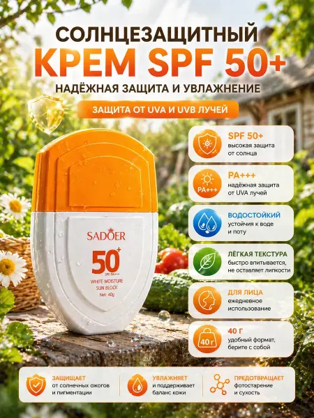 Анж04 Крем для защиты от солнца SPF 50 водостойкий