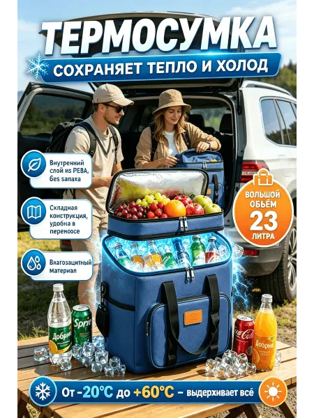 Термосумка холодильник для пикника