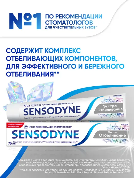 Sensodyne Зубная паста Отбеливающая 75 мл