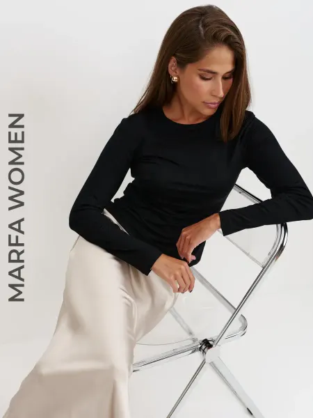 MARFAWOMEN Лонгслив обтягивающий базовый вискоза
