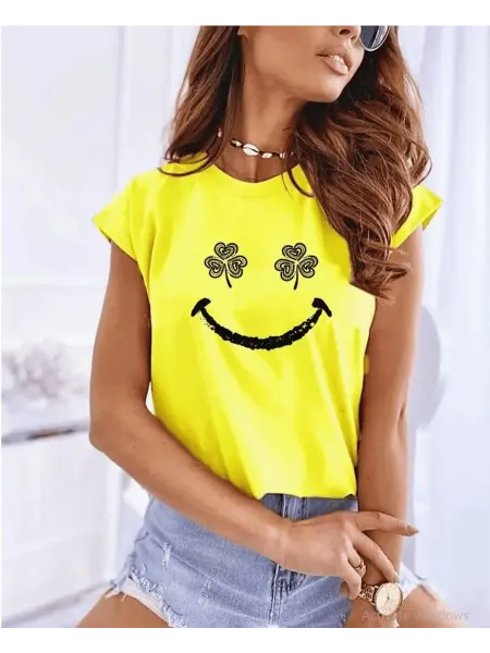 Monica Fashion Футболка летняя с принтом