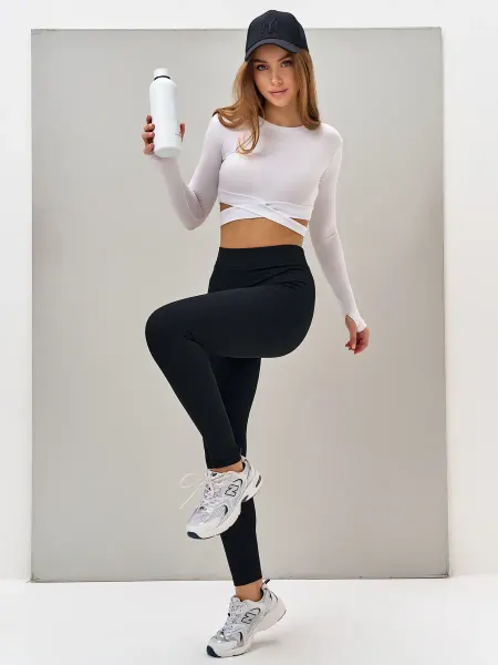 T-SOD Леггинсы домашние спортивные лосины в рубчик