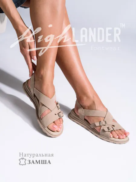 Highlander Сандалии замшевые на низкой платформе