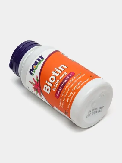 Now Foods, Биотин , 5000 мкг, 60 капсул