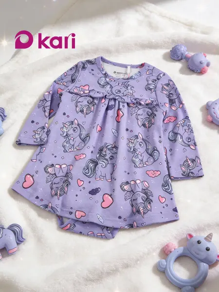Kari baby Платье боди для новорожденных с длинным рукавом