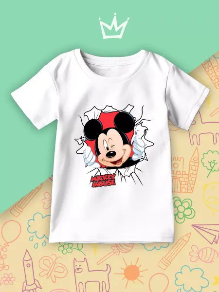 Favorit Kids Детская футболка Микки Маус Disney мультяшный стиль принт