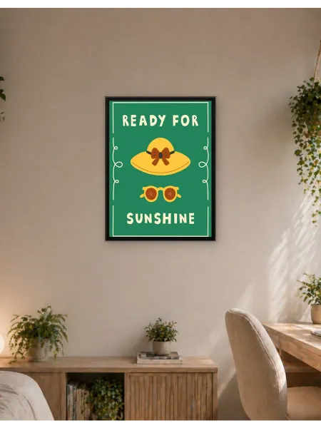 Postersbase Арт-постер Графика «Готов к солнечному лету» 50x70