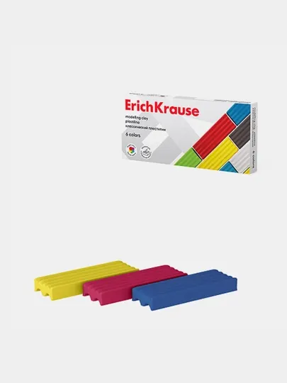 Пластилин классический ErichKrause 6 цветов, 96 г 50557