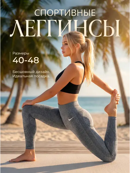 MYSTERY Леггинсы спортивные пушап для фитнеса