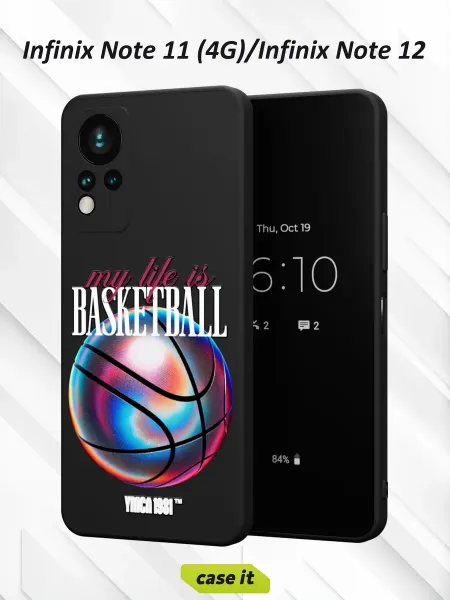 Case it Чехол на Infinix Note 11 4G с принтом Баскетбол