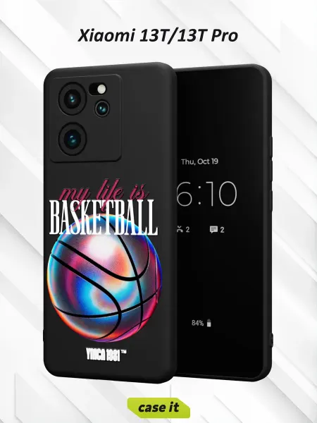 Case it Чехол на Xiaomi 13T 13T Pro с принтом Баскетбол