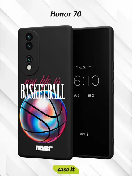 Case it Чехол на Honor 70 с принтом Баскетбол