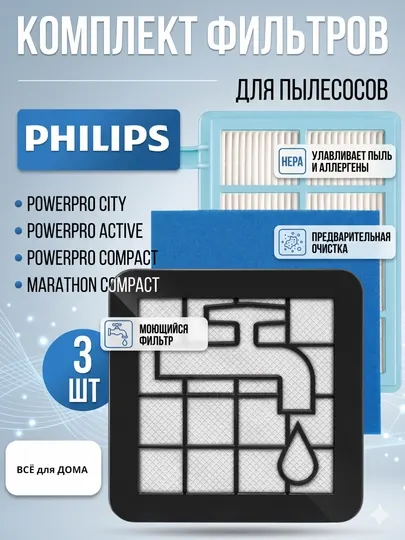 Комплект фильтров для пылесоса Philips