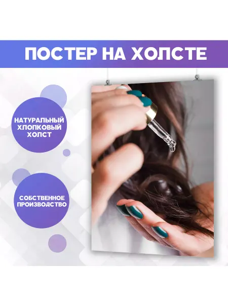 POSTERNAK Постер Уход за волосами Салон красоты Парикмахерская 50х70см